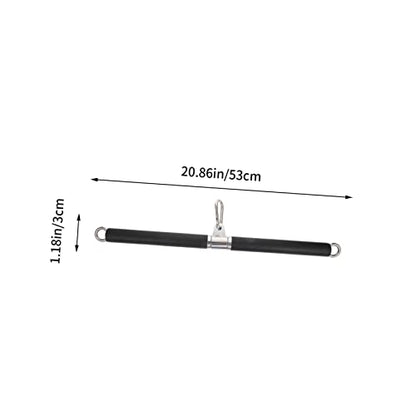 Kisangel 1Pc Bearing Ring Short Tie Rod for Weight Machines Straight Pulling Accessory for Back Triceps Shoulders Strength Training Compatible with Cable and Home Gym Equipment