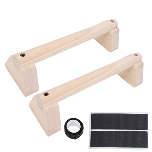 2PCS Wood Push Up Bars with Non Slip Base Pad Exercise Home Workout Equipment Wooden Parallettes Handle Stands Grip for Men Strength Training, Planks Calisthenics - size: 30cm