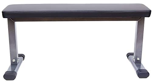 BalanceFrom Fitvids Steel Frame Fully Foldable Flat Incline Weight Training Exercise Bench, 600-Pound Capacity