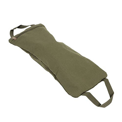 Topyond Sand Bag for Weight Training, Green Yoga Sand Bag with Handle, Yoga Weightlifting, Portable Fillable Yoga Canvas Sandbags for Yoga Weights and Training, Yoga Weight Bag
