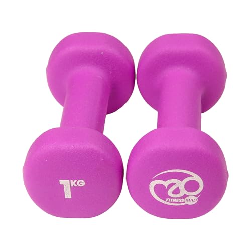 Fitness Mad Unisex's Neo Dumbbells - color: Purple, size: 1Kg