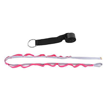 KANASI Yoga Stretching Strap, adjustable fitness band for leg flexibility improvement in gymnastics dance and physical therapy - color: Red