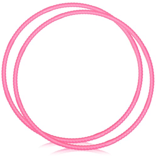 WinnerWhy 2 Pcs Toy Hoop Exercise Hoop Detachable Adjustable Plastic Toy Ring Playground Equipment for School Colored Circles Exercise Ring for Teens Dog Agility Equipment(Pink,23 Inch) - color: Pink, size: 23 Inch