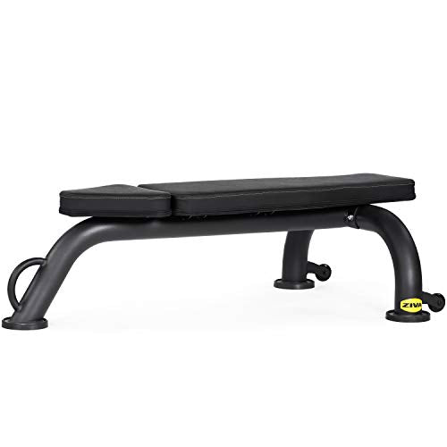 ZIVA Performance Flat Weight Utility Bench for Strength Training, Abdominal Workout – 600 lbs Capacity, 89mm Steel Tubing, High Density PU Foam Padding, Compact Design (Dim. 41x85x146 cm., 19kg)