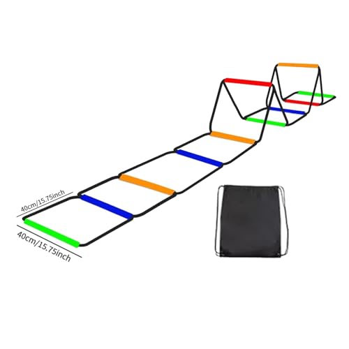 Menolana Agility Ladder Speed Ladder Foldable Workout Rugby Multifunction Home Gym Agility Training Equipment Fitness Feet Training - size: 10 Grids With Bag