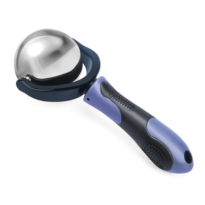 Cold Massage Roller Ball, Cold Therapy Relief, Portable Fitness Ice Roller Ball with Handle, Great Tool for Back/Neck Pain (Blue) - color: Blue
