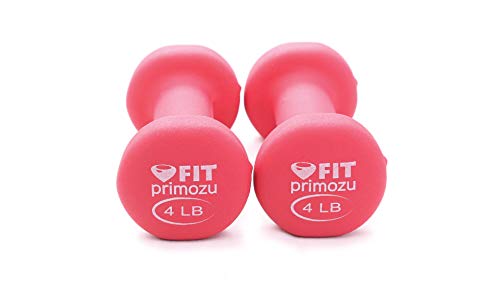 FIT Neoprene Dumbbells (Pairs & Sets) - color: f) RED - 4LB - PAIR