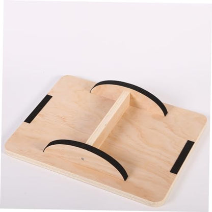Rectangular Wooden Balance Board for Therapy and Gym Training