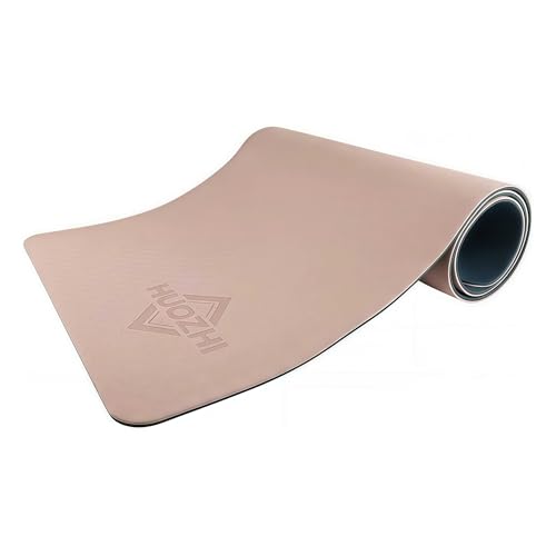Extra Thick Yoga Mat 0.315 Inch, Non Slip 72x24 Inch, POE Eco Friendly Cushioned Mat for Home Gym Yoga Pilates Men Women - color: Pink + Navy Blue