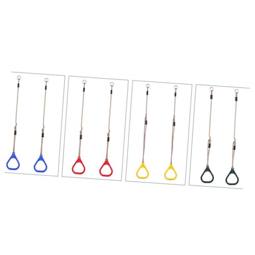 Plastic Gymnastic Rings for Children Full Body Strength Training Red