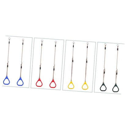 Plastic Gymnastic Rings for Children Full Body Strength Training Red