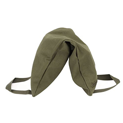 Green Yoga Sand Bag with Handle, Fillable Canvas Weighted Sandbag for Yoga and Strength Training, Adjustable Portable Workout Sandbag