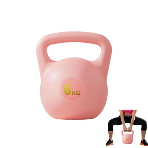 Water Filled Kettlebell, 6kg Adjustable Soft PE Kettle Bell with Ergonomic Non-Slip Handle, Portable Fillable Weight for Home Gym Strength Training Travel and Yoga Fitness - color: Pink