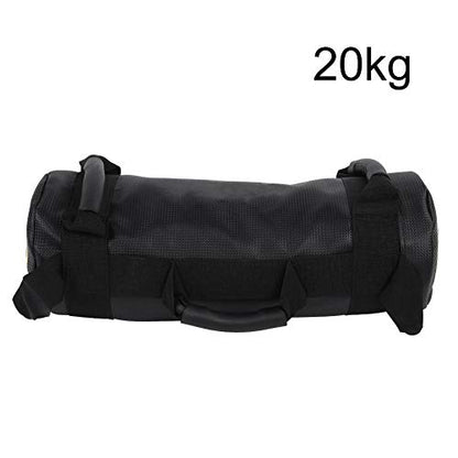 VGEBY Fitness Sandbag, Heavy Duty Workout Sandbag, Power Bag (20kg, Black, Polyurethane Leather)