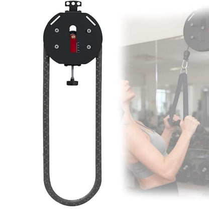 Endless Rope Trainer, Portable Cable Pulley System, Adjustable Tricep Rope Equipment, Adjustable Resistance: 3–30 Kg (6.6–66 Lb), For Full Body Workout & Strength Training Arms - color: Black+Red