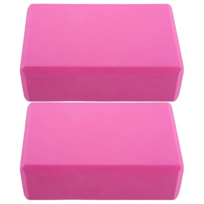 Balacoo 2pcs High Density Eva Non-slip Yoga Blocks for Flexibility and Pilates Exercise, Lightweight Foam Gym Bricks for Adults and Stretching Training