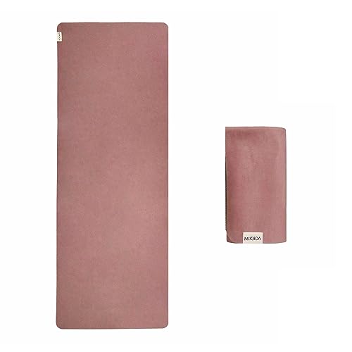 Travel Yoga Mat 1.5mm | Foldable, Lightweight Mat | Use for Travel, Backpacking, Yoga Retreat, Outdoors, Gym, Pilates, Machine Washable, Eco-Friendly