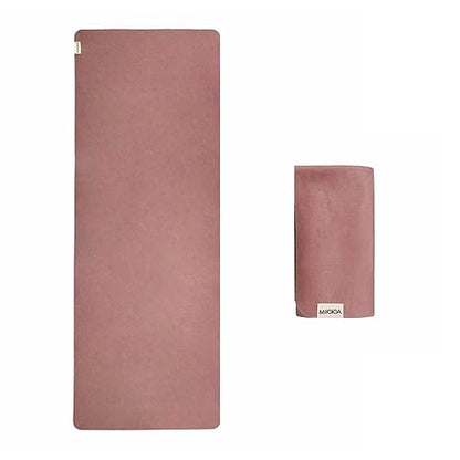 Travel Yoga Mat 1.5mm | Foldable, Lightweight Mat | Use for Travel, Backpacking, Yoga Retreat, Outdoors, Gym, Pilates, Machine Washable, Eco-Friendly
