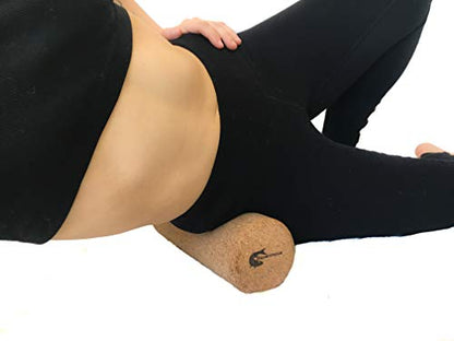 Travel Size Cork Massage Muscle Roller Natural Eco-Friendly NO Foam Roller (12 Inch)