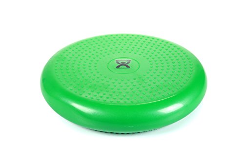 CanDo 30-1870G Inflatable Balance Disc for Balance Training, Proprioception, Strengthening Lower Extremities, Posture, Back Pain, Stress Relief, Restlessness and Anxiety, Green, 14" Diameter - color: Green, size: 13.8" diameter