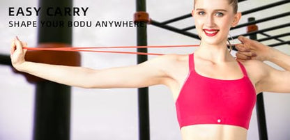 Sweat&Co Resistance Loop Exercise Bands/Pilates Flexbands (Set of 5 Resistance Bands) with Carry Bag by Bargains&Co