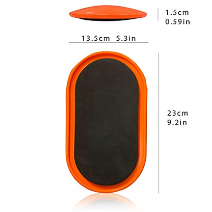 ARCOOL Exercise Core Sliders with Resistance band for Yoga,Dual Sided Abdominal Exercise Gliding Discs Use on Carpet or Hardwood Floors,Orange
