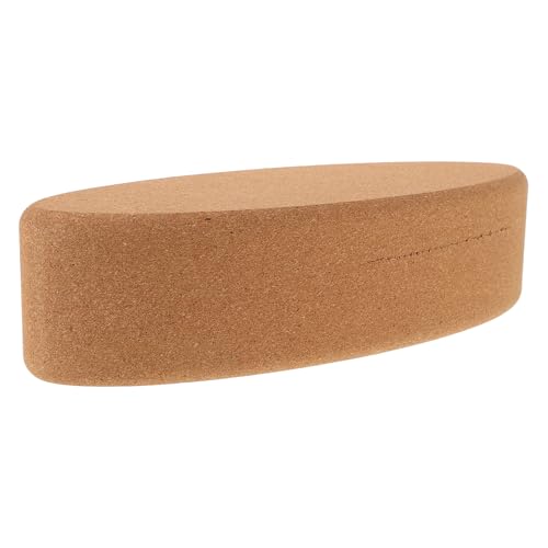 Cork Yoga Blocks High Density Oval Shape Non-slip Soft Yoga Accessories for Women and Men for Pilates Stretching Calf and Heel Support