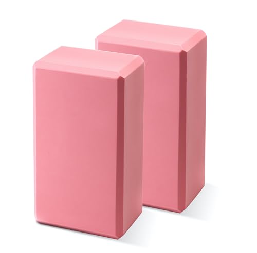 High Density EVA Foam Yoga Block 9" x 6" x 4" - color: 2PK Pink
