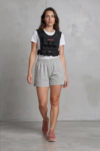 Weighted Vest for Men & Women | Adjustable Weight Vest 25 lbs/35 lbs/45 lbs with Removable Iron Weights, 1000D Cordura Weighted Training Vest for Rucking, Running & Strength Training - size: 35 lbs