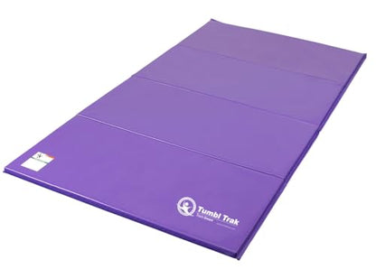 Tumbl Trak Gymnastics Folding Tumbling Panel Mat - color: Purple, size: 4'x8'x1.38"