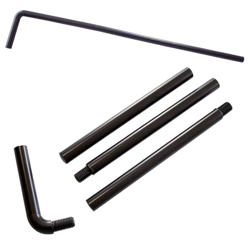 RangeMaster ShoulderWand Therapy Stretching Tool│Collapsible Stretching Bar│Physical Therapy Tool for Recovery and Increasing Motion (Black) - color: Black