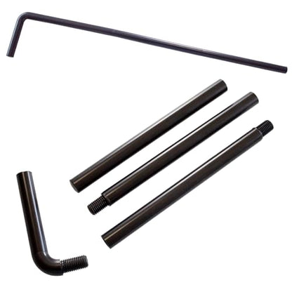 RangeMaster ShoulderWand Therapy Stretching Tool│Collapsible Stretching Bar│Physical Therapy Tool for Recovery and Increasing Motion (Black) - color: Black