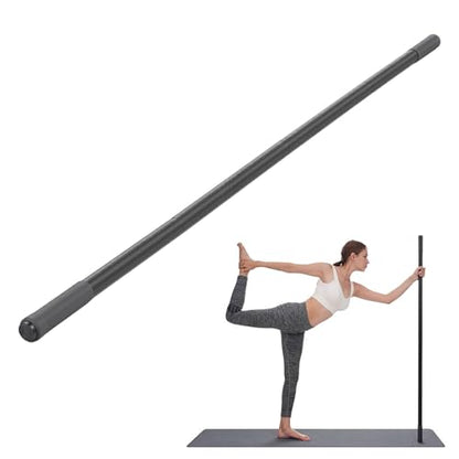Yoga Stick for Stretching, Mobility Exercise Stick Flexibility Balance Fitness with Steel Bar, Silicone Handle Enhancing Movement, Shoulder Mobility and Balance in Yoga