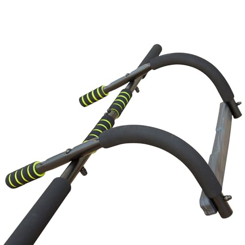 Wall Mounted Pull Up Bar Exercise Chin Bar Portable Dip Bars Multifunctional Strength Training For Indoors Home Gym Fitness Exercise Black One size