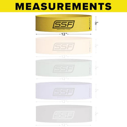 Serious Steel Fitness Fabric Mini Loop Non-Slip Resistance Band Set | Warm-Up, Physical Therapy, Glute Training, Speed and Agility Exercise Bands - color: Level 1 - X-Light (Yellow)