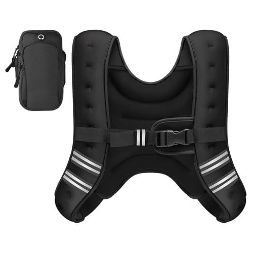 GEEBOBO Weighted Vest for Women Men, 8lb/12lb/16lb/20lb/25lb/30lb Weighted Vest Woman Adjustable Weights for Walking, Strength Training, Running, Muscle Building