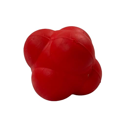 Amber Fight Gear Agility Bounce Reaction Ball for Exception Hand Eye Coordination Small Red