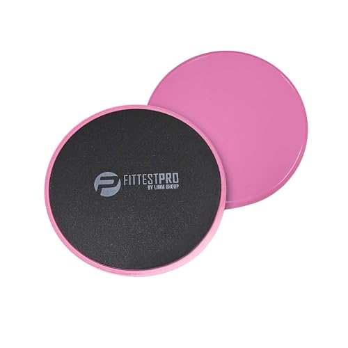 Core Sliders for Working Out - Exercise Sliders Fitness, Stability, Ab, Legs & Full Body (Set of 2) - Bonus Carry Bag & Workout Ebook - Gym Gliding Disc Pads for Hardwood, Carpet & More - color: Pink