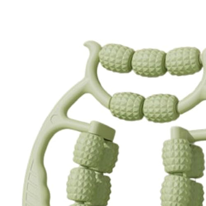 Leg Massage Roller Muscle Massage Roller Clamp 360 Degree Rotation 21 Wheels Roller Handheld Leg Massager Lightweight Portable PP Construction, Green - color: Green