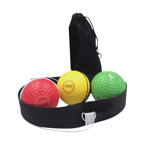 Boxing Reflex Ball Headband Reflex Ball on String with Headband Hand Eye Coordination Training Improve Reaction Speed Adjustable for Workout