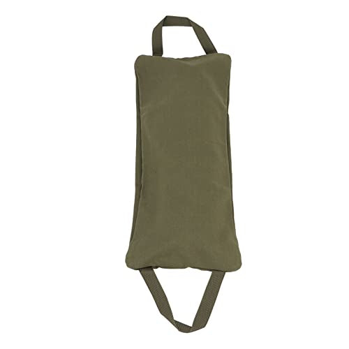 Green Yoga Sand Bag with Handle, Portable Fillable Yoga Canvas Sandbags for Workout, Adjustable Weighted Sandbags for Yoga and Pilates Training, Durable Cotton Outer Layer