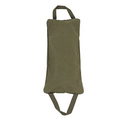 Green Yoga Sand Bag with Handle, Portable Fillable Yoga Canvas Sandbags for Workout, Adjustable Weighted Sandbags for Yoga and Pilates Training, Durable Cotton Outer Layer