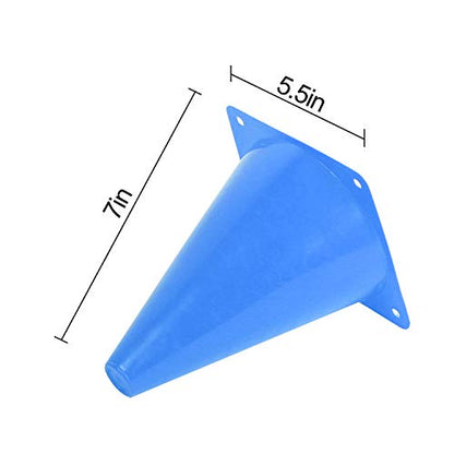 30 Pack 7 Inches Sports Training Cones, Blue Traffic Cones with Rounded Edges for Safety, Soccer, Football, Basketball Coaching, Agility, Drill Training, Field Marker Cones