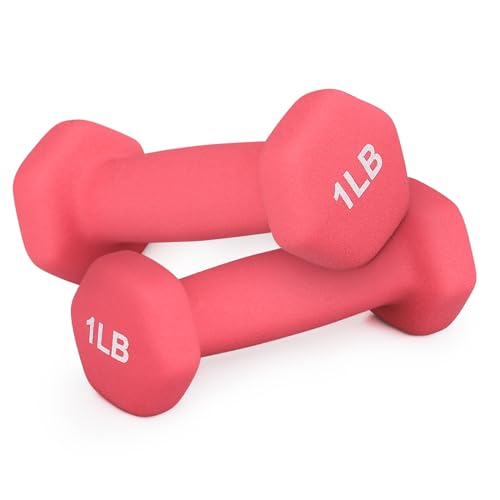 MADOG Dumbbell Set, Anti-Slip Neoprene Coated Hexagon Hand Weights for Home Gym Equipment Workouts Strength Training