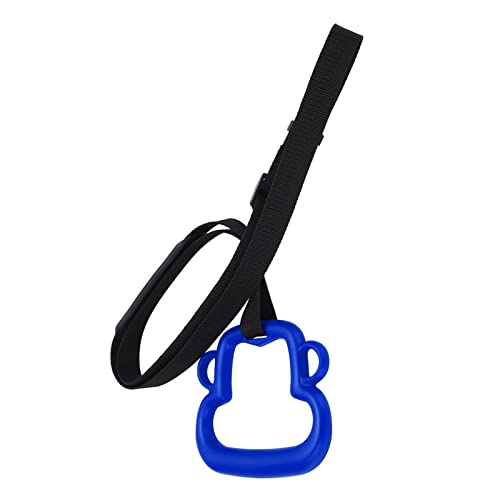 Alomejor Kids Gymnastic Rings Set with Adjustable Straps, 331lb Capacity, ABS Material, Beneficial for Strength and Coordination Training, Suitable for Indoor and Outdoor Activities - color: Blue
