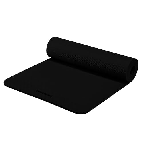 Retrospec Zuma Yoga Mat | 1/2 Inch Thick Non Slip Workout Mat | TPE Exercise Mat for Yoga, Pilates & Stretching | 72x24in - color: Black