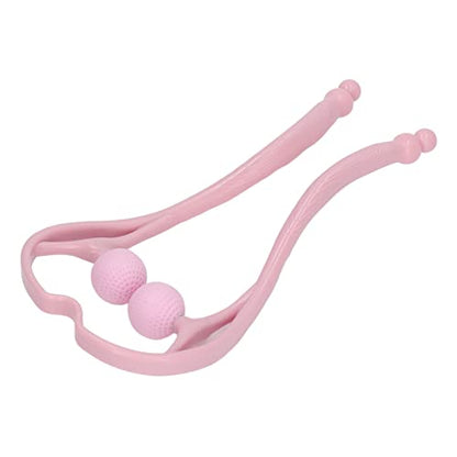 Swan Shaped Neck Massager, Handheld Dual Trigger Point Muscle Massager for Neck Shoulder Back Legs feet, with Removable Washable Soft Double Balls, Ergonomic Non Slip Grip
