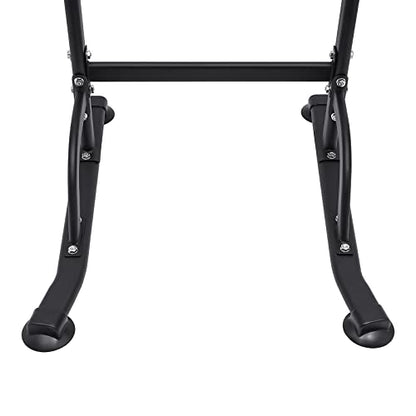 Parallel Bars Power Tower Adjustable Dip Station Pull Up Bar Push Up for Home Gym Strength Training Body Building Workout Equipment Standing Pull Up Pillar Impregnation Station, Black