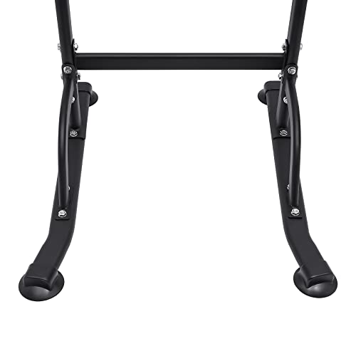 Parallel Bars Power Tower Adjustable Dip Station Pull Up Bar Push Up for Home Gym Strength Training Body Building Workout Equipment Standing Pull Up Pillar Impregnation Station, Black