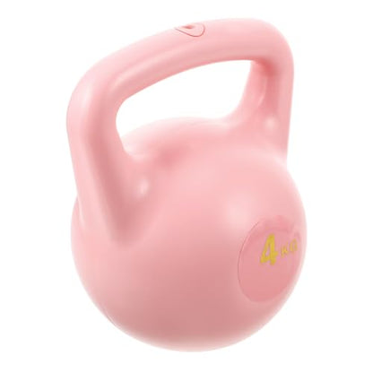 Adjustable 4kg Water Fillable Kettlebell with Dual Handle for Women Fitness Training and Yoga Home Workout Pink